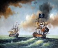 海の戦艦で戦う海賊